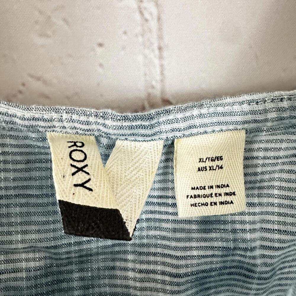 Roxy Women's Button-Down Spaghetti Strap Dress Bl… - image 4